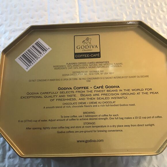 Godiva Chocolatier Coffee-Cafe Collectable Tin Can! - Picture 2 of 8